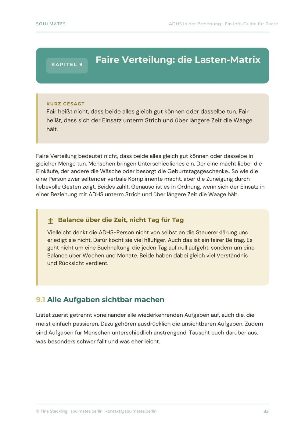 Kapitel Faire Verteilung mit der Lasten-Matrix
